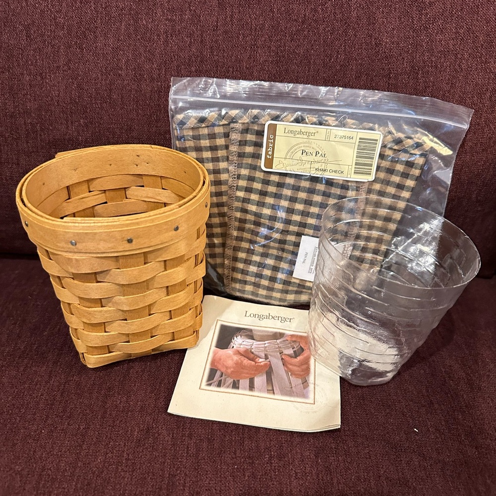 Longaberger Pen Pal Basket Set